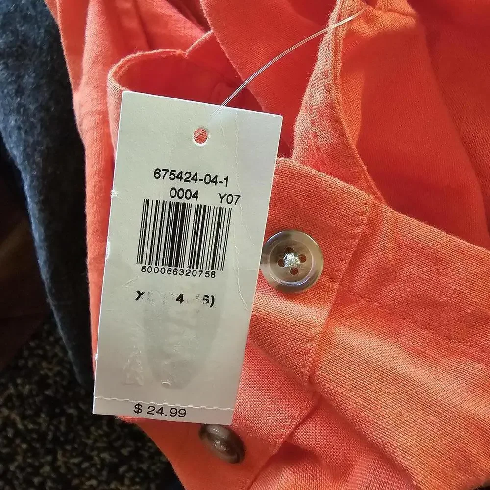 Old Navy Girl's Coral Button-Up Romper